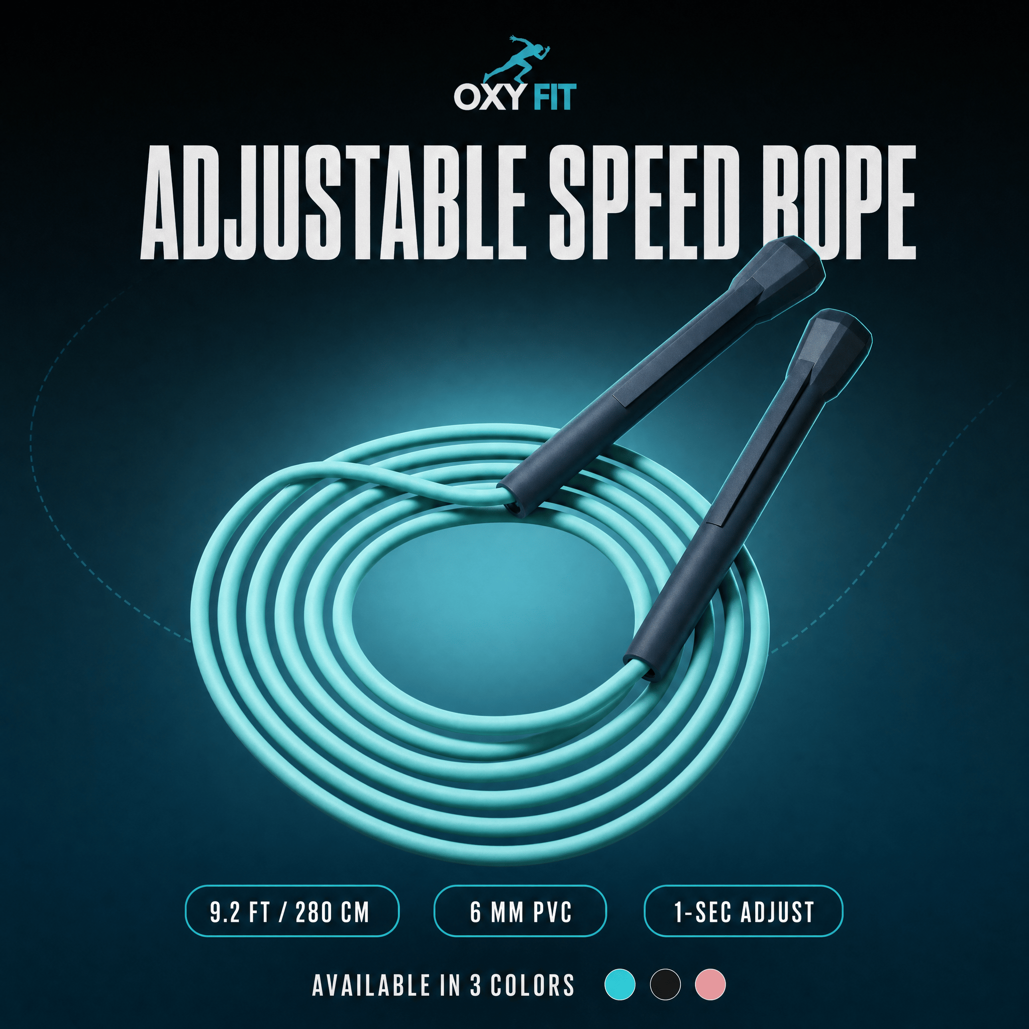 OXYFIT Jump Rope OXYFIT Adjustable Speed Rope Adjustable Speed Jump Rope for Boxing & CrossFit | OXYFIT