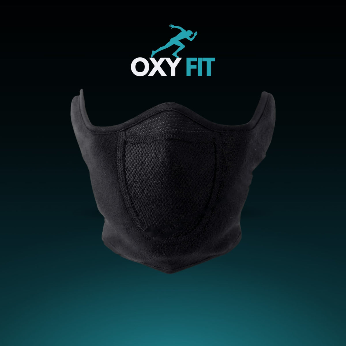 OXYFIT Thermal Face Guard on a dark teal background