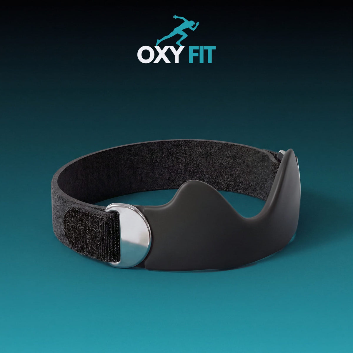 OXYFIT Knee Strap Black OXYFIT™ Patella Strap – Silicone Tendon Pad, Adjustable Knee Strap Patella Strap, Silicone Knee Strap for Running | OXYFIT