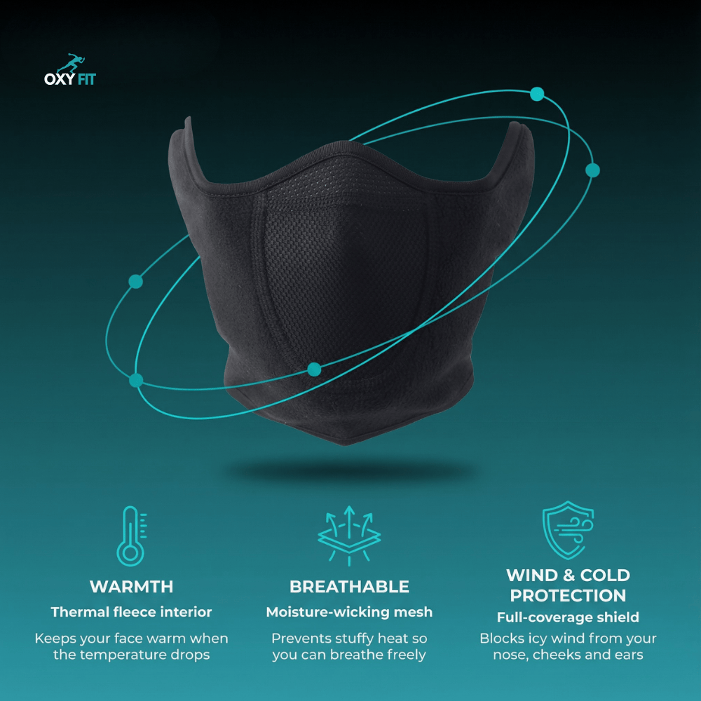 OXYFIT OXYFIT™ Thermal Face Guard – Windproof Fleece Sports Mask OXYFIT™ Thermal Face Guard – Windproof Fleece Sports Mask
